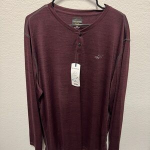 Men's Maroon Long Sleeve Shirt